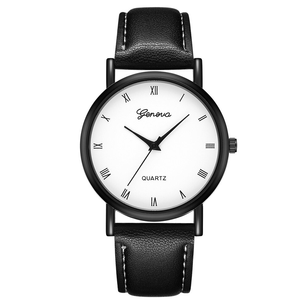 Ceas dama casual Geneva Lizzy, negru alb