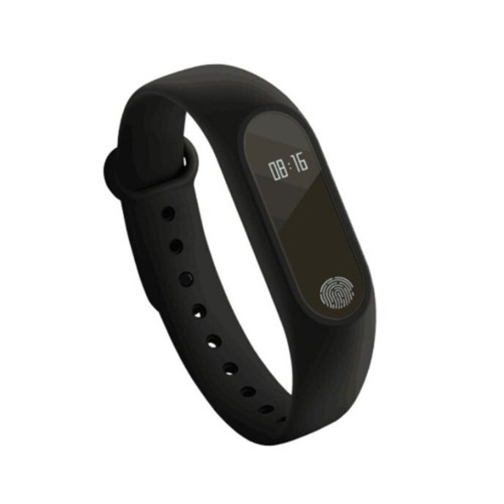Фитнес гривна Smart Technology M2, Пулс, Калории, Крачкомер, черна