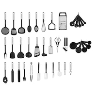 Set 38 ustensile de bucatarie, HCK2520, Vivo