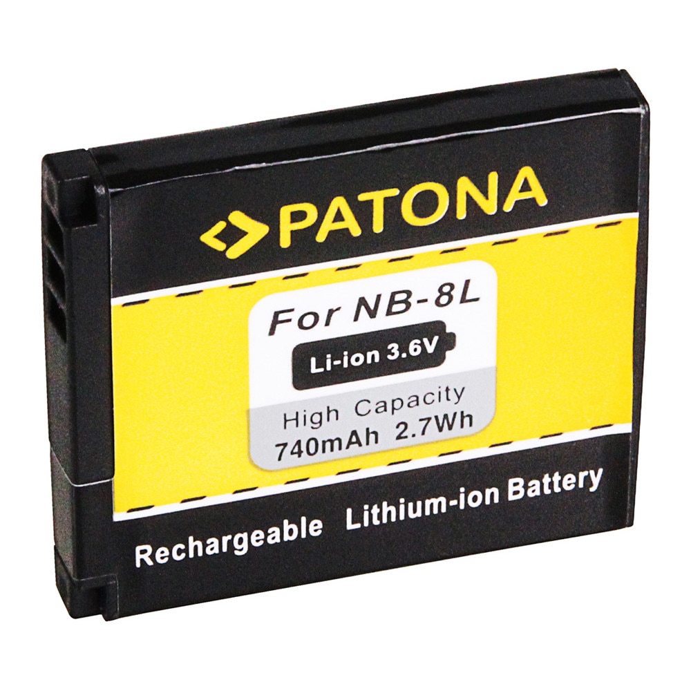 Batteria PATONA NB-8L 740mAh Per Canon PowerShot – Ricambio Compatibile Con A2200, A3000 IS, A3100 IS E Altri - 6