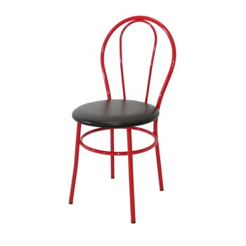 Scaun Tulip Vopsit, Piele Ecologica, Rosu/Wenge Scaun Tulip Vopsit, Piele Ecologica, Rosu/Wenge