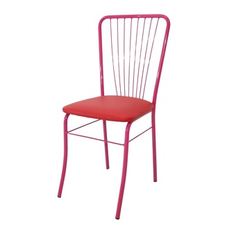 Scaun Nera 8 Vopsit, Piele Ecologica, Roz/Rosu Scaun Nera 8 Vopsit, Piele Ecologica, Roz/Rosu