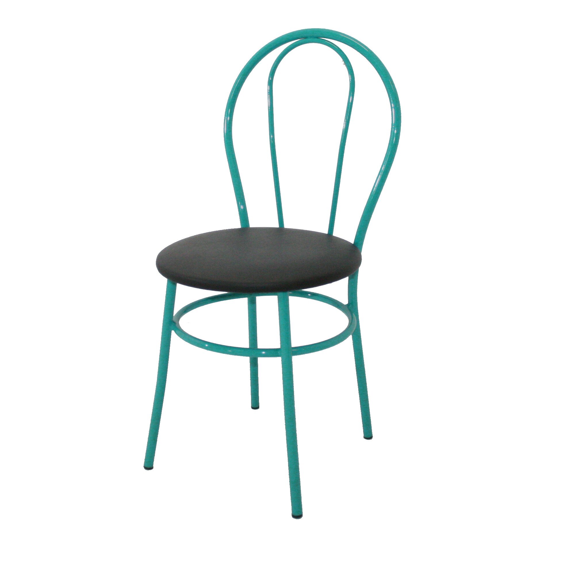 Scaun Tulip Vopsit, Piele Ecologica, Verde/Negru