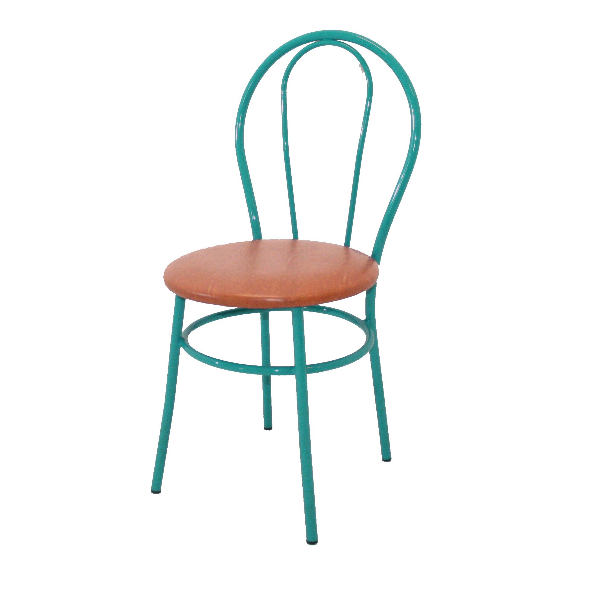 Scaun Tulip Vopsit, Piele Ecologica, Verde/Cires