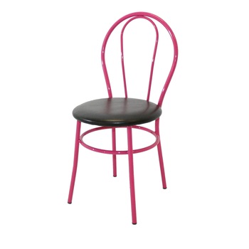 Scaun Tulip Vopsit, Piele Ecologica, Roz/Wenge Scaun Tulip Vopsit, Piele Ecologica, Roz/Wenge