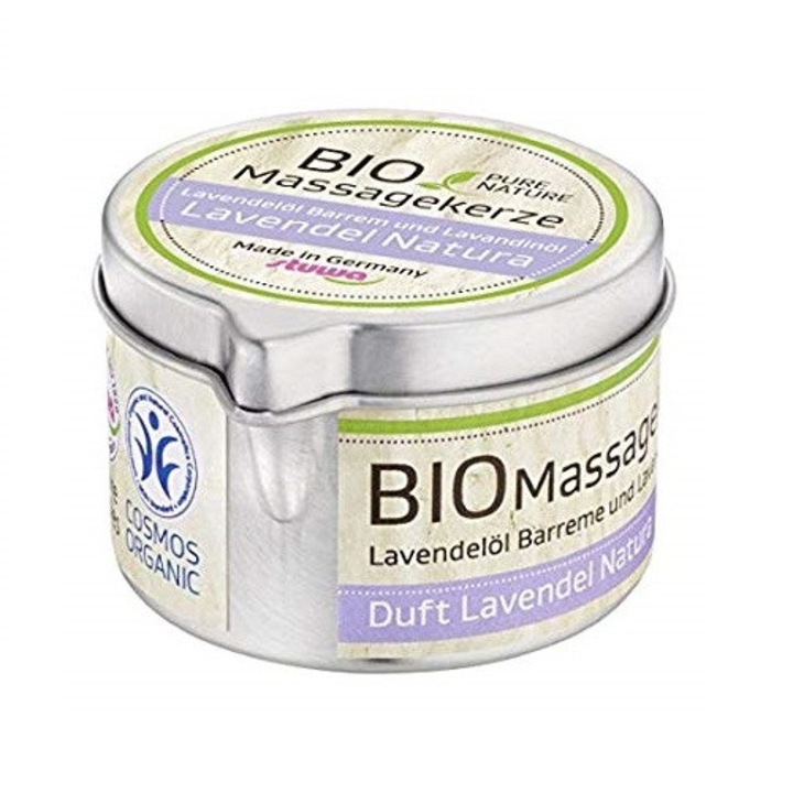 Biomasszázs gyertya Stuwa Levendula és Levendula, Relaxáló, 100 ml