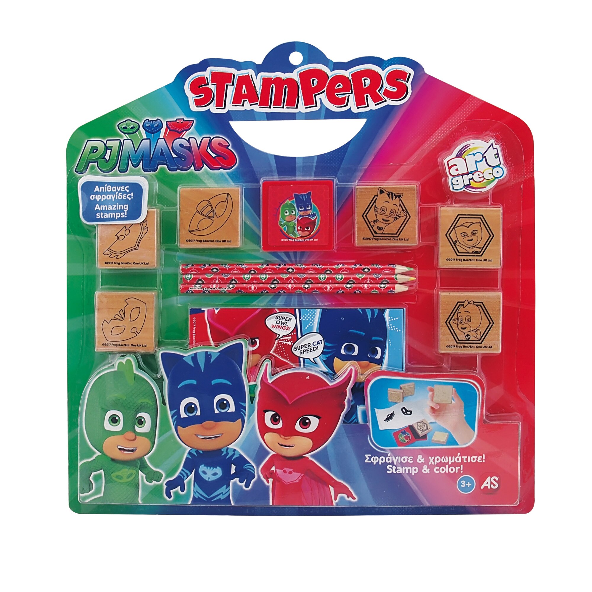 Set creativ cu 8 stampile As Art - PJ Masks