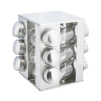 Set de recipiente KingHoff pentru condimente, suport patrat, 13 piese Set de recipiente KingHoff pentru condimente, suport patrat, 13 piese