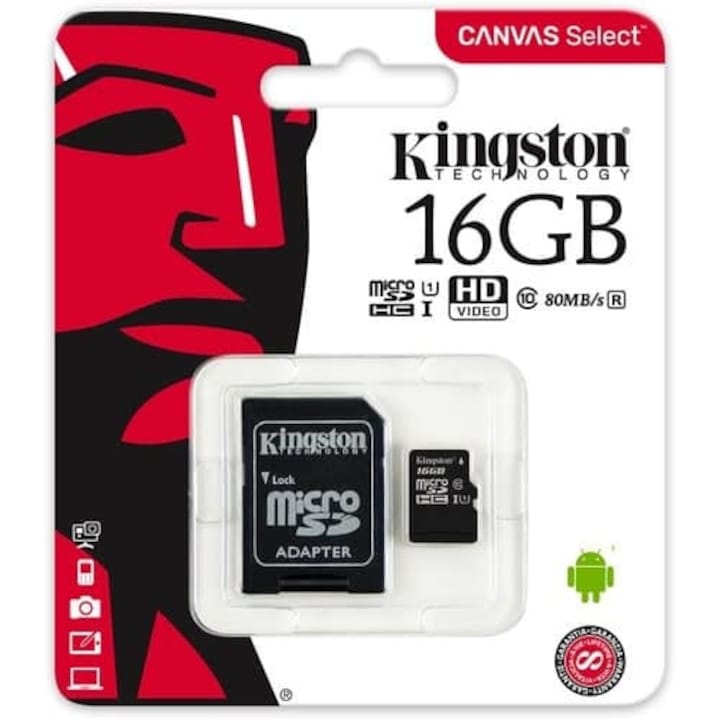 Карта памет Kingston 16GB CLASS 10