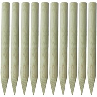 set de 10 stalpi ascutiti pentru gard vidaxl lemn de pin tratat 100 cm verde imagen 23_0_
0