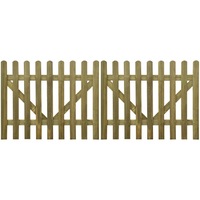 set de 2 porti din scanduri de lemn tratat vidaxl lemn 300 x 120 cm maro imagen 9_1_
0