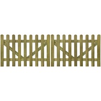 set de 2 porti din scanduri de lemn tratat vidaxl lemn 300 x 100 cm maro imagen 32_2_
0