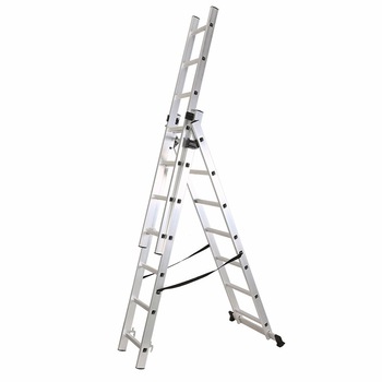 Scara multifunctionala din aluminiu cu trei tronsoane Ztrust 3x7 trepte Scara multifunctionala din aluminiu cu trei tronsoane Ztrust 3x7 trepte