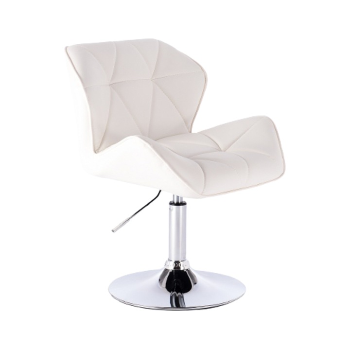 Hrove-Form Votana HC111N, Fehér Modern Gázliftes Szék Krómozott lábbal