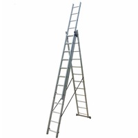 Scara multifunctionala din aluminiu cu trei tronsoane Ztrust 3x13 trepte