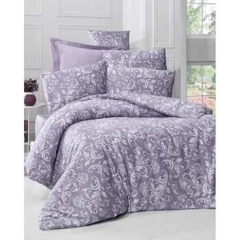 Lenjerie pentru pat dublu Bambus Deluxe Victoria VKD-Verano Lilac Lenjerie pentru pat dublu Bambus Deluxe Victoria VKD-Verano Lilac