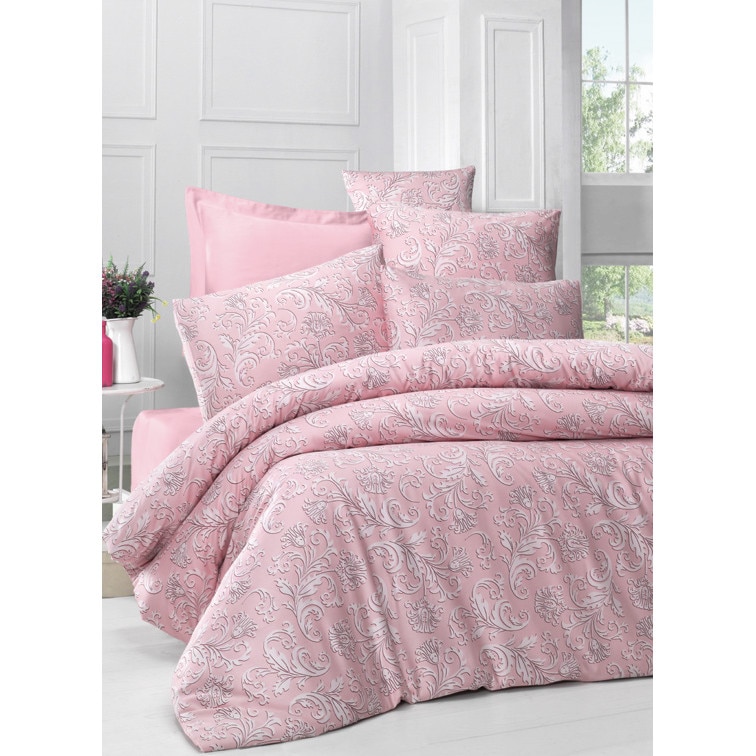 Lenjerie pentru pat dublu Bambus Deluxe Victoria VKD-Verano Powder