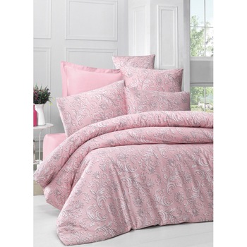 Lenjerie pentru pat dublu Bambus Deluxe Victoria VKD-Verano Powder Lenjerie pentru pat dublu Bambus Deluxe Victoria VKD-Verano Powder