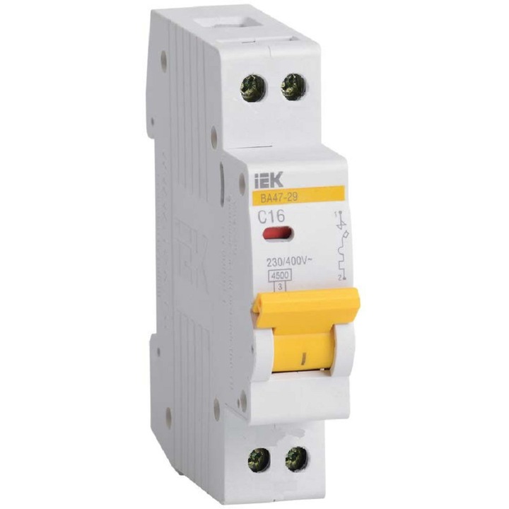 Siguranta automata IEK, 1P+N, 10A, 4.5kA, curba C