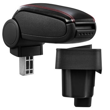 Cotiera BMW E36 Seria 3 (1990-2000) - Cotiera auto pro.tec - negru piele ecologica cu cusatura rosie Cotiera BMW E36 Seria 3 (1990-2000) - Cotiera auto pro.tec - negru piele ecologica cu cusatura rosie