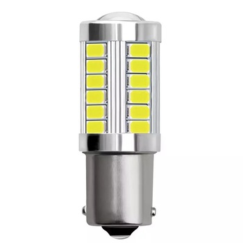 Bec led pentru auto P21W / BA15S cu canbus, 33 leduri+lupa , lumina alb pur 6000 k model nou Bec led pentru auto P21W / BA15S cu canbus, 33 leduri+lupa , lumina alb pur 6000 k model nou