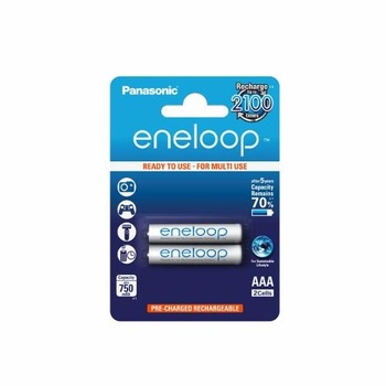 Acumulatori Panasonic Eneloop AAA, 750mAh, 2100 cicluri, preincarcati, blister 2 bucati Acumulatori Panasonic Eneloop AAA, 750mAh, 2100 cicluri, preincarcati, blister 2 bucati