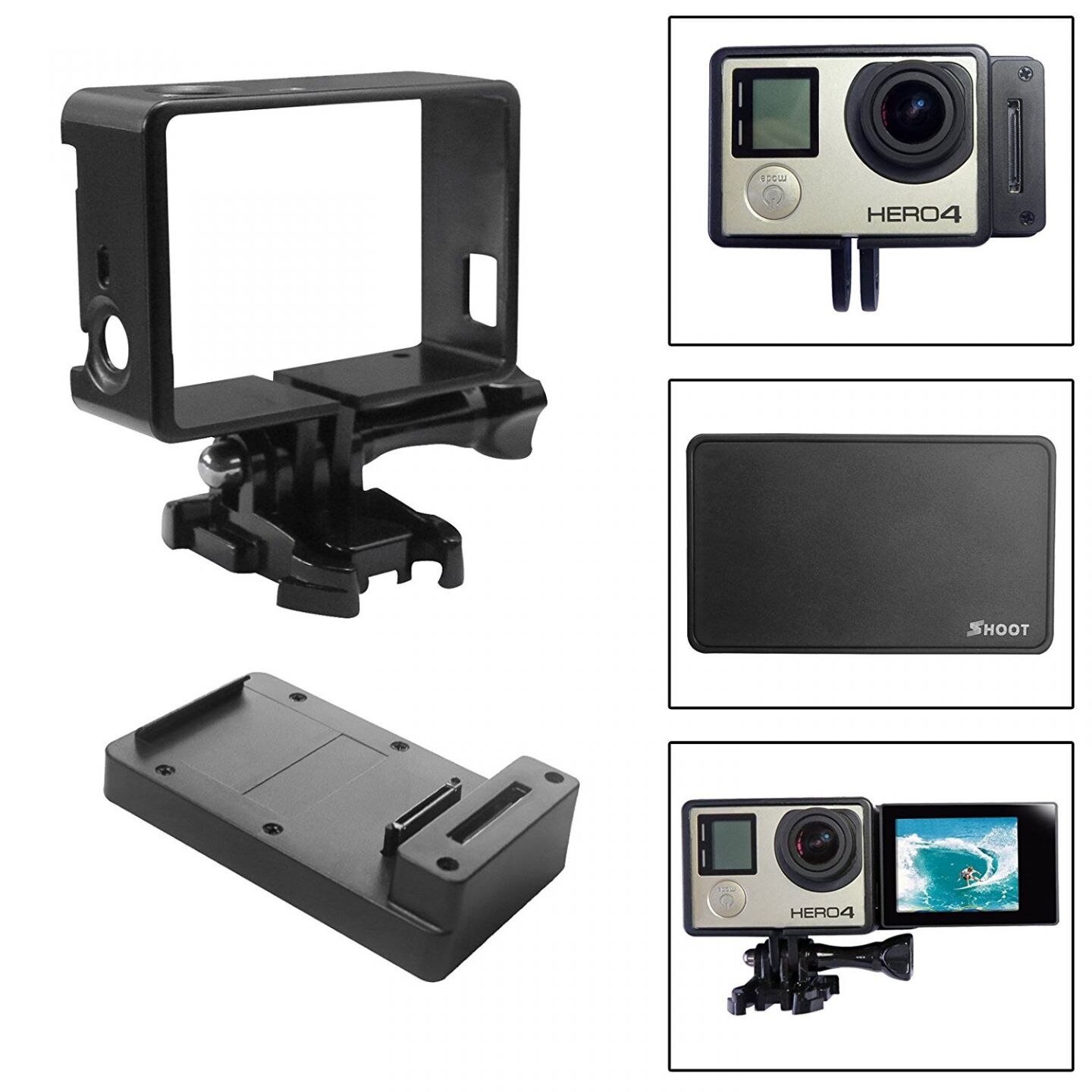 Selfie Set Shoot cu display LCD pentru GoPro Hero 3+, Hero4