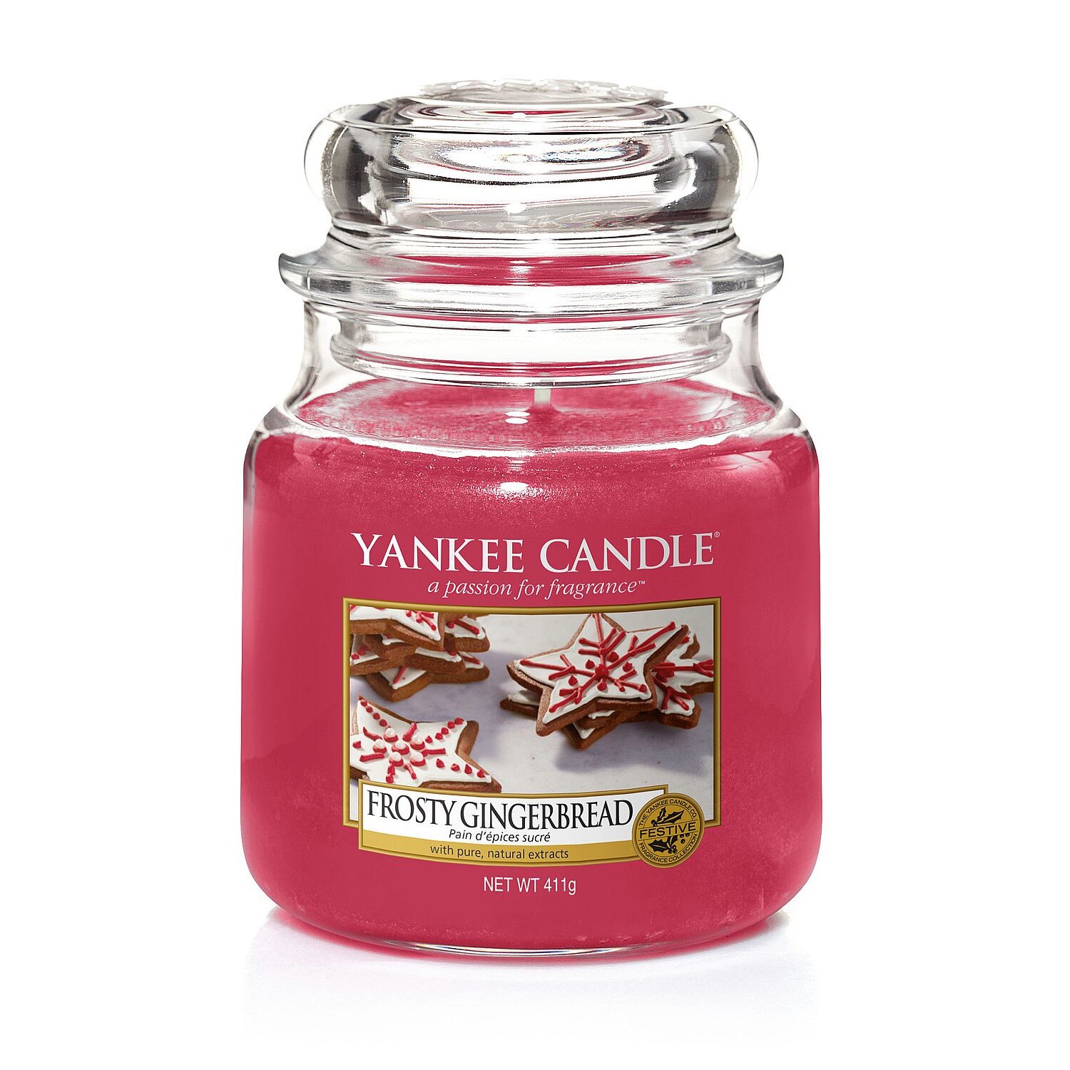 Lumanare Parfumata Borcan Mediu Frosty Gingerbread, Yankee Candle