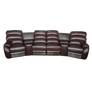 Coltar Md. 2701, Home Cinema, Piele naturala suprafata de contact , cod culoare B 7056, 4 reclinere si 2 minibar-uri cu suport pahare, dimensiune 365 cm Coltar Md. 2701, Home Cinema, Piele naturala suprafata de contact , cod culoare B 7056, 4 reclinere si 2 minibar-uri cu suport pahare, dimensiune 365 cm