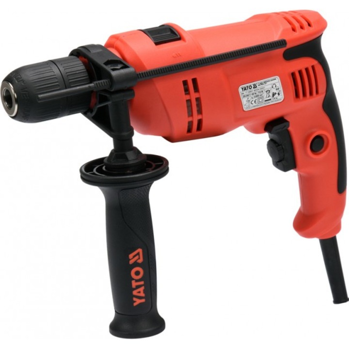 Ударна бормашина Yato, YT-82034, 710W, Цвят: Черен/Червен