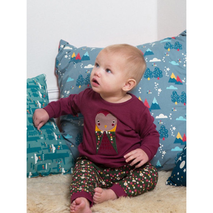 "Forest Flowers" nadrág, biopamut, többszínű, baba