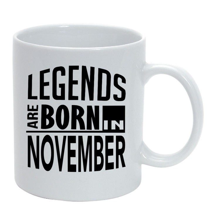 Персонализирана чаша Legend born през ноември 1982 г., керамика, 330 мл