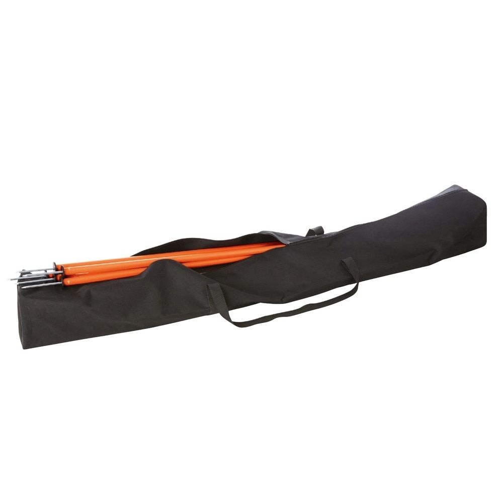 Sac pentru stalpi slalom / tarusi, lungime, 1.80 m, capacitate 40 stalpi slalom, cu manere si fermoar, Negru