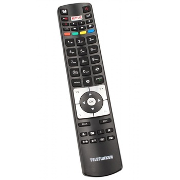 Telecomanda originala TELEFUNKEN, infrarosu, neagra, raza actiune 8-10 m Telecomanda originala TELEFUNKEN, infrarosu, neagra, raza actiune 8-10 m