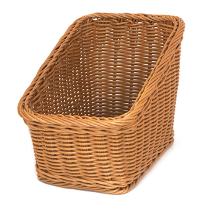 Cos dreptunghiular pentru baghete paine patiserie,brutarie RAKI 25x17x13x22cm rezistent la apa culoare cafea