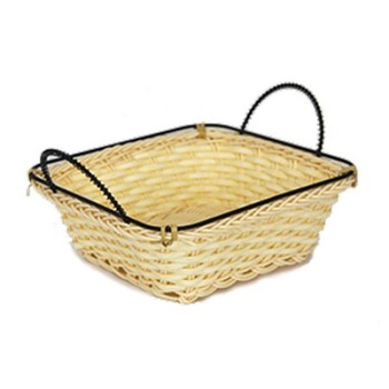 Cos paine ,fructe, legume patrat servire cu manere RAKI 18x18cm rezistent la apa culoare bej Cos paine ,fructe, legume patrat servire cu manere RAKI 18x18cm rezistent la apa culoare bej