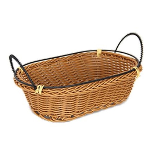 Cos paine ,fructe, legume oval servire cu manere RAKI 23x15x7cm rezistent la apa culoare cafea