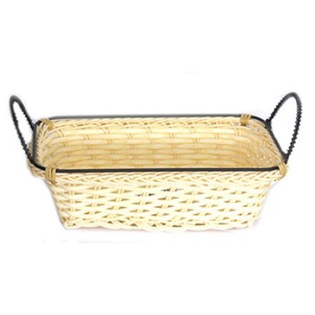 Cos paine ,fructe, legume dreptunghiular servire cu manere RAKI 23x15x7cm rezistent la apa culoare bej Cos paine ,fructe, legume dreptunghiular servire cu manere RAKI 23x15x7cm rezistent la apa culoare bej