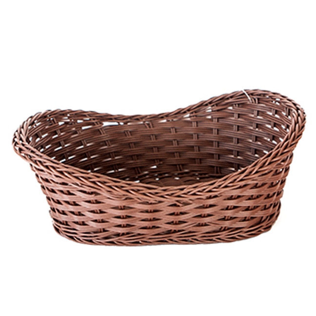 Cos servire paine ,fructe, legume oval RAKI 29x20x7cm rezistent la apa culoare cafea