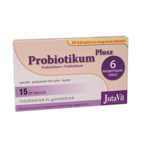 Capsule Probiotic Plus (probiotic+prebiotic) Jutavit , 15buc