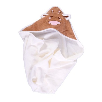 Prosop baie pentru bebelusi cu capison bej 81 x 81 cm Prosop baie pentru bebelusi cu capison bej 81 x 81 cm