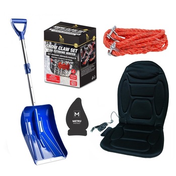 Pachet auto de iarna - Gheare zapada conditii extreme (tip lanturi antiderapante) + Husa Auto cu Incalzire si Masaj cu Telecomanda + Lopata Telescopica Alu Shovel + Franghie tractare 3,5 tone, 4 metri + Odorizant Metru Patrat CADOU Pachet auto de iarna - Gheare zapada conditii extreme (tip lanturi antiderapante) + Husa Auto cu Incalzire si Masaj cu Telecomanda + Lopata Telescopica Alu Shovel + Franghie tractare 3,5 tone, 4 metri + Odorizant Metru Patrat CADOU