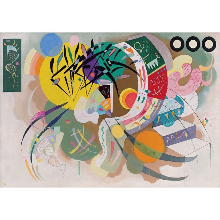 Grafika - Puzzle Wassily Kandinsky: Domináns görbe - 1 500 darab