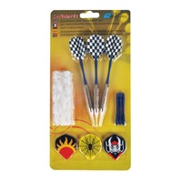 Set 3 sageti Darts, cu varfuri, fluturasi si tije, Multicolor, Spartan