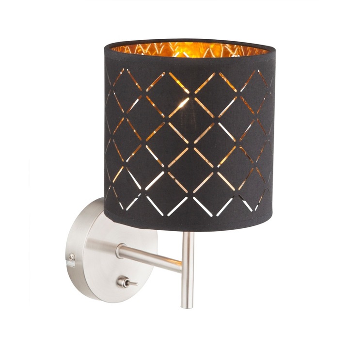 Aplica CLARKE AP-84770W, 1 x E14, 40W, 230V, Intrerupator