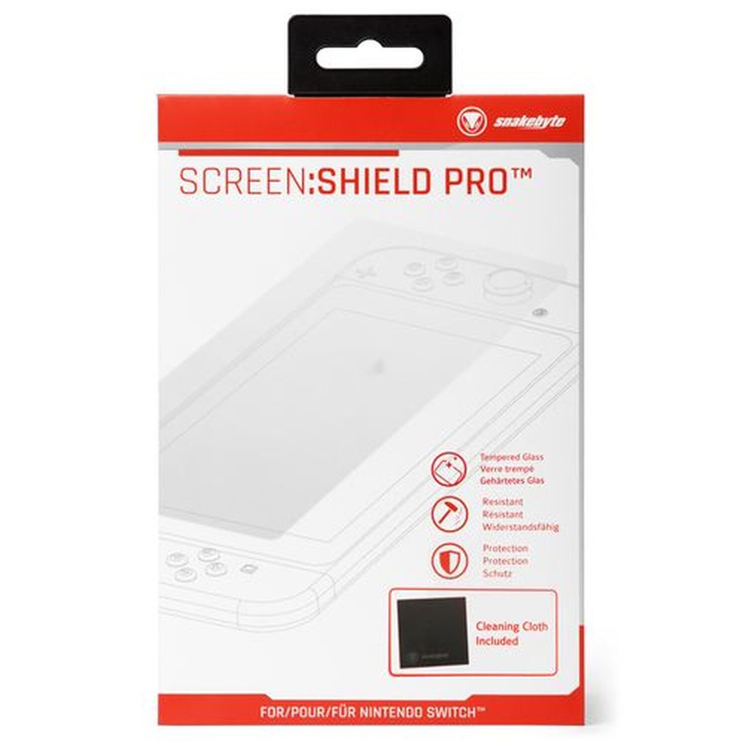 Folie de protectie din sticla Snakebyte Screen Shield Pro pentru Nintendo Switch, Transparent