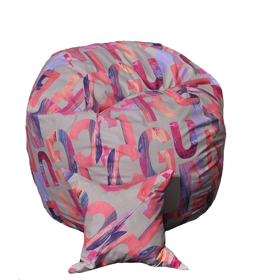 Set Fotoliu (Mediu) Matusalem + Perna decorativa - Crimson (Gama Premium) husa detasabila, Transformabil in pat, Fabricat in Romania, umplut cu fulgi de burete memory mix®, marca Pufrelax