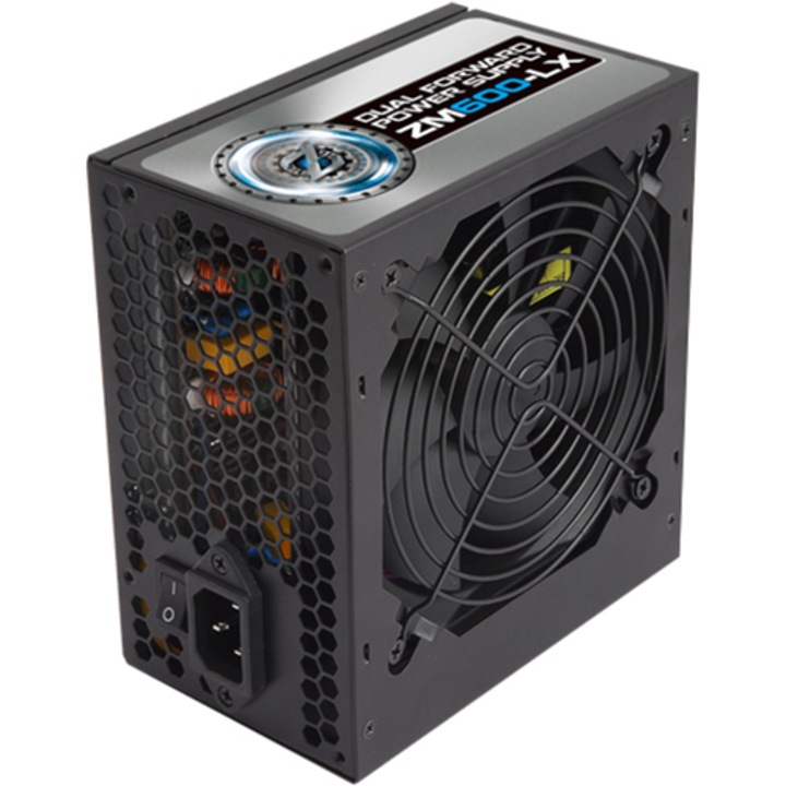 Zalman ZM600-LX Tápegység, 600 W, ATX 2.31, PFC Activ, Fekete