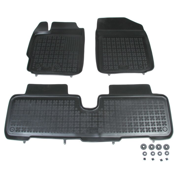 Set 3 covorase auto tip tavita, Cauciuc, pentru TOYOTA URBAN CRUISER, YARIS 08.05-03.16, Negru