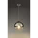 Pendul din nichel mat, Bila din sticla cromata/transparenta, Globo, 15852, 250 x 1200 mm, 1xE27, 40W 230V, Argintiu